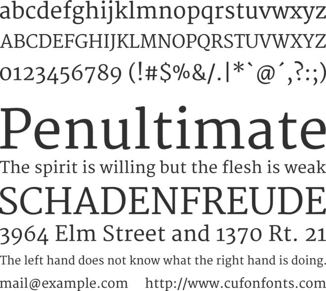 Merriweather font preview