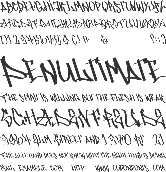 Street Graffity font preview