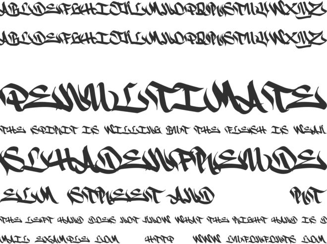 Hazard One font preview