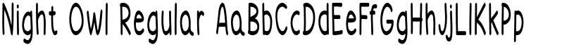 Night Owl Regular font