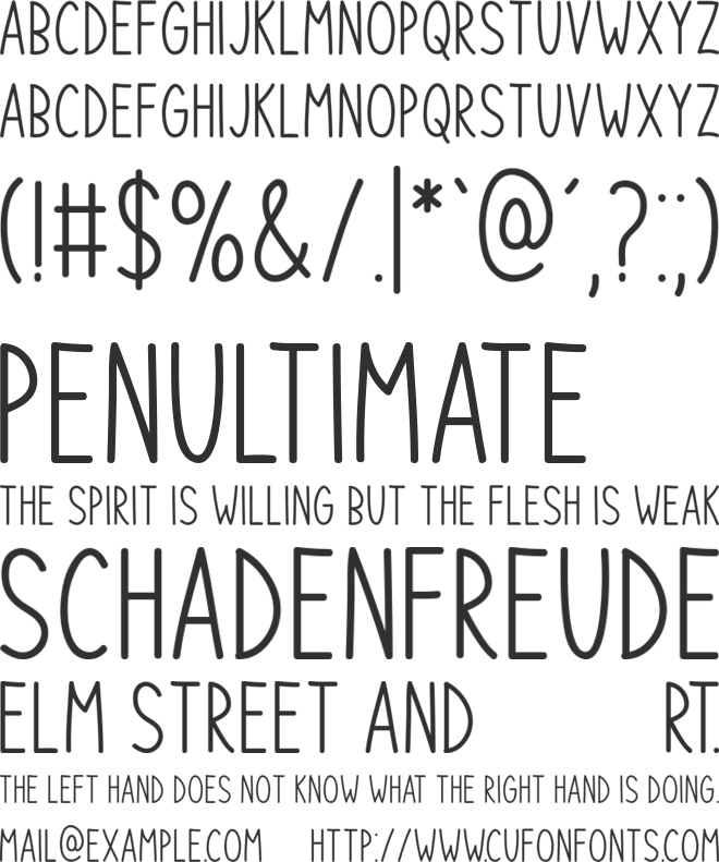 So Simple font preview