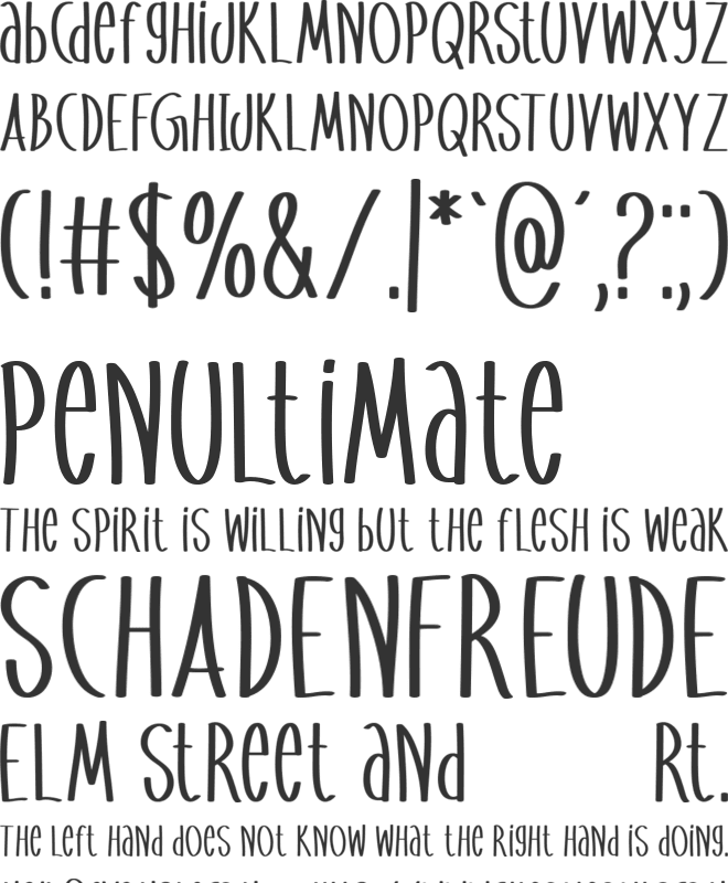 Nurture Happiness font preview