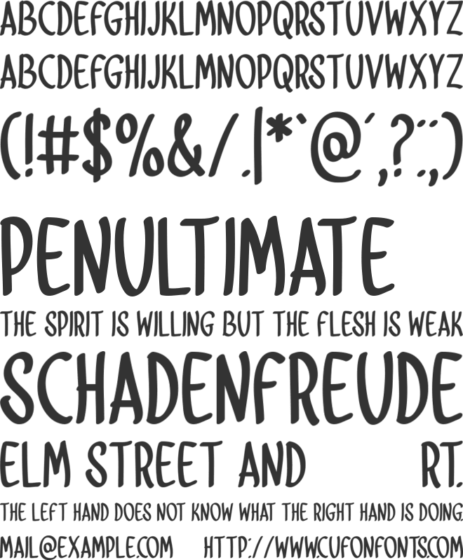 Religiosity font preview