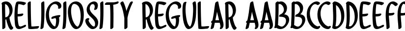 Religiosity Regular font