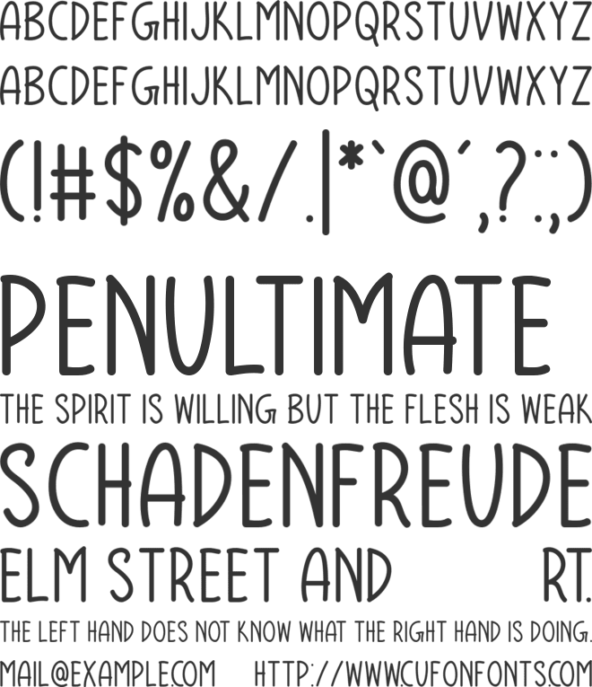 Remind Him font preview