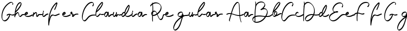 Ghenifer Claudia Regular font