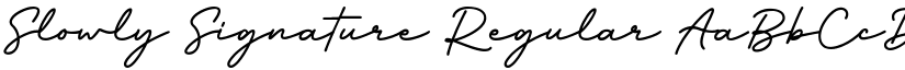 Slowly Signature Regular font