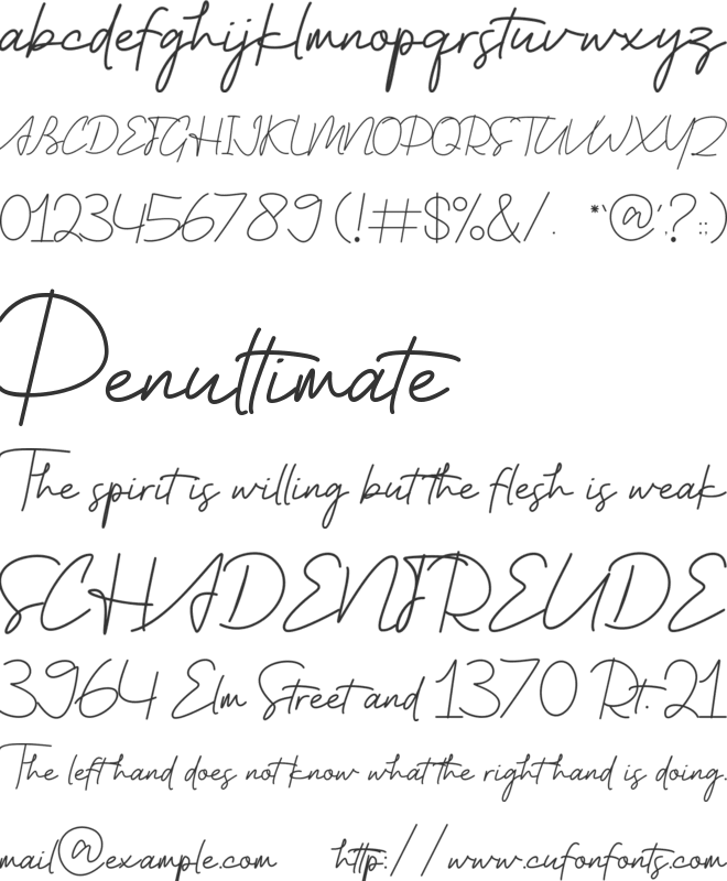 Matterna font preview