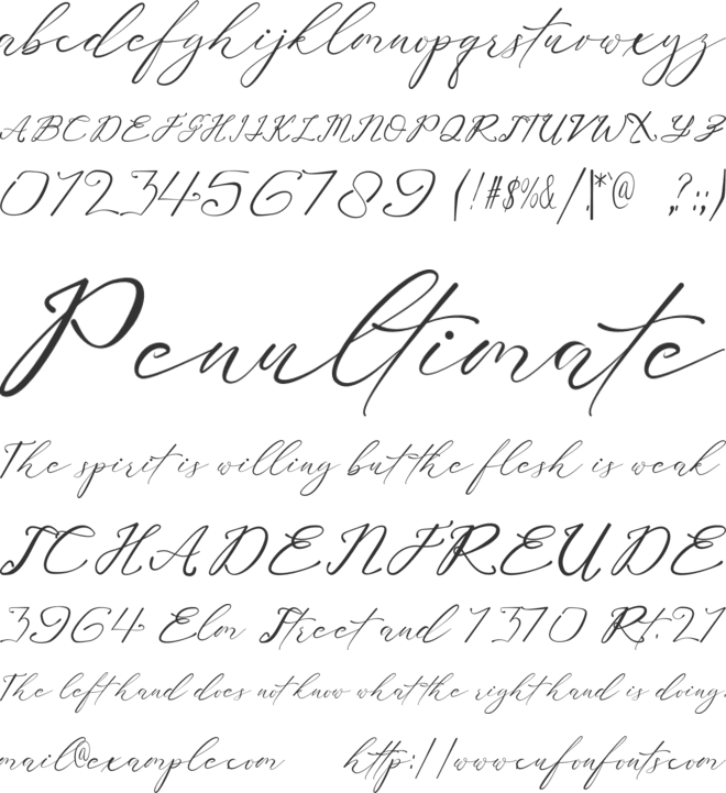 Almaira font preview