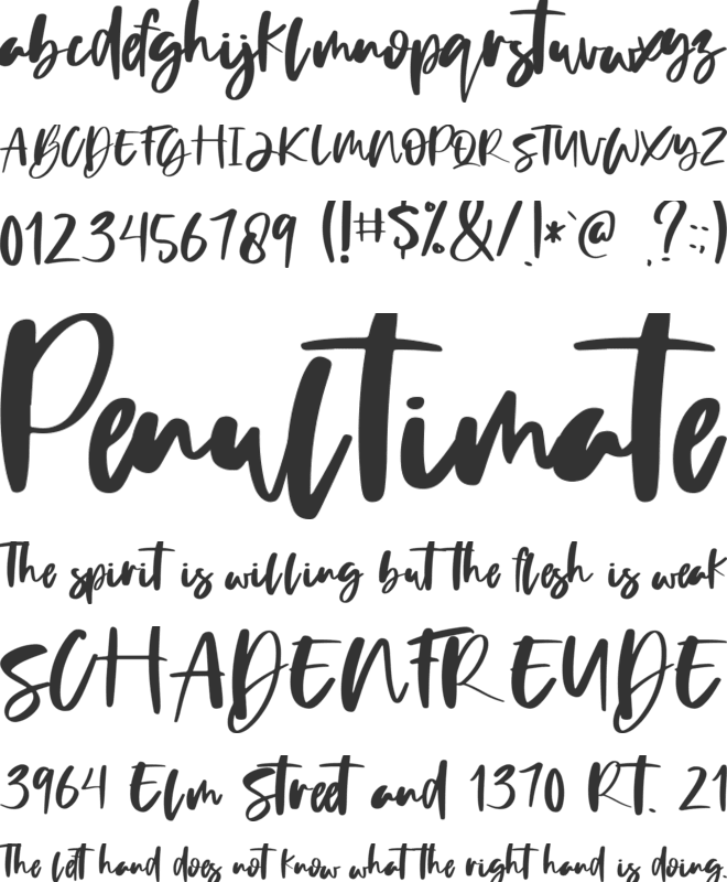 Snowgirl font preview