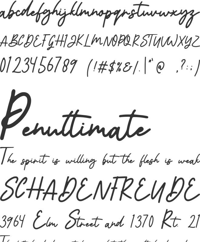 Kenangan font preview