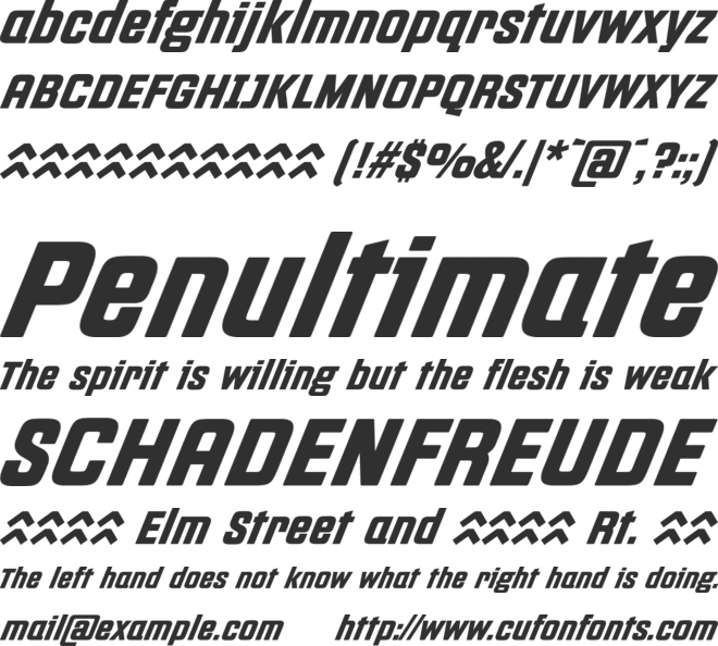 Fastup font preview