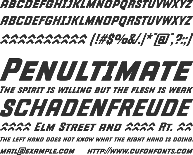 Fastup SC font preview