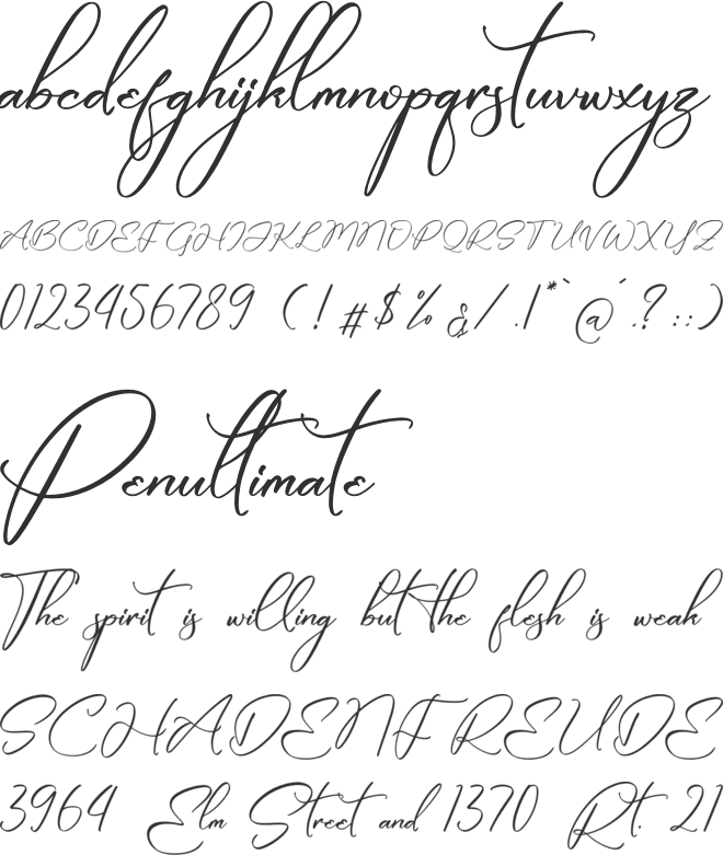 Fanthemy font preview