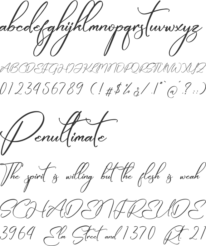 Fanthemy font preview