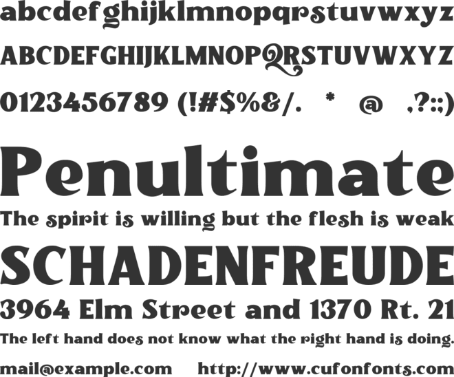 The qoestter font preview