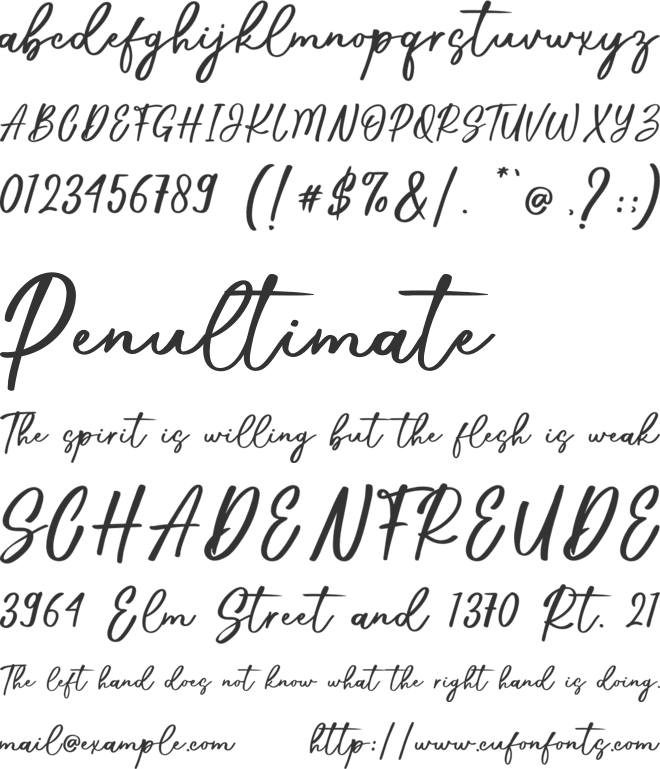 Sally Alone font preview