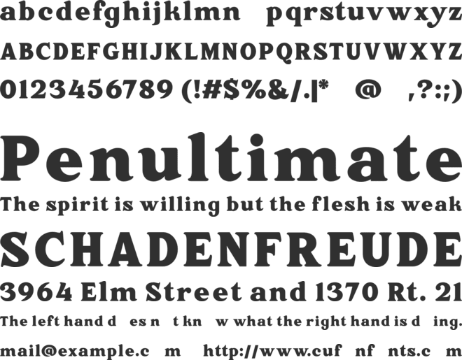 The mietlor free version font preview