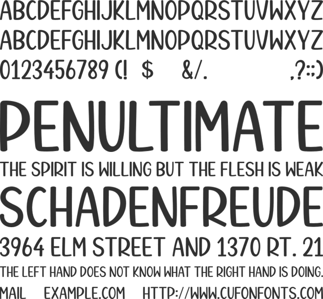 Kitchen Cookies font preview