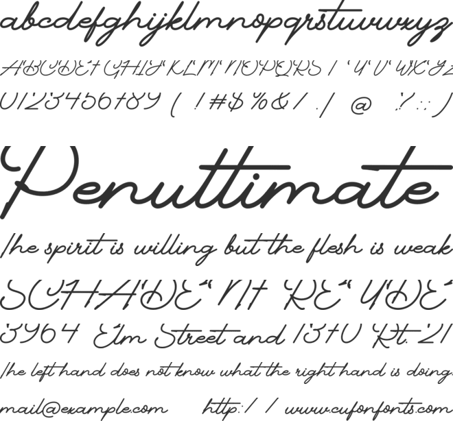 Pethafis font preview
