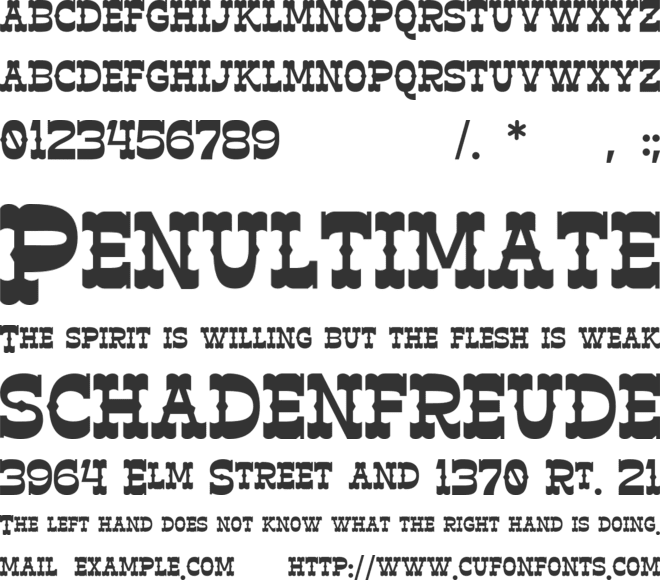 Horse Belonk font preview