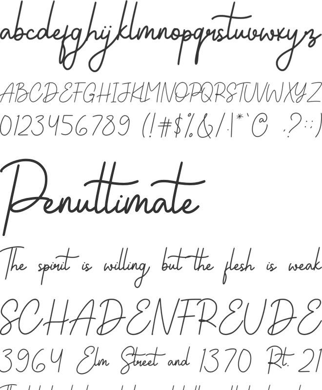 Cristine font preview