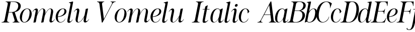 Romelu Vomelu Italic font