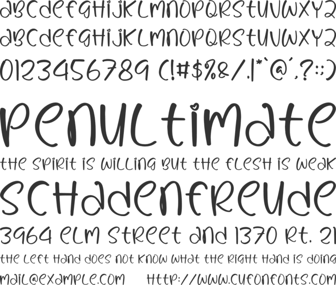 Smile Water font preview