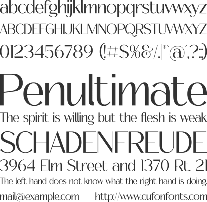 Qasbyne font preview