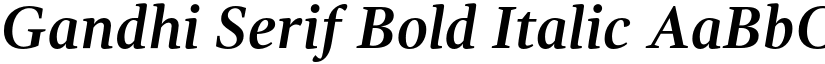 Gandhi Serif Bold Italic font