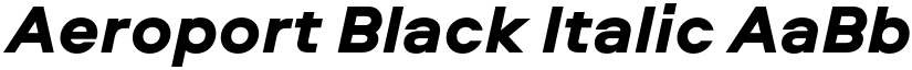 Aeroport Black Italic font