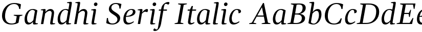 Gandhi Serif Italic font