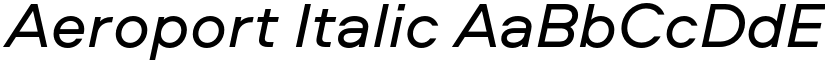 Aeroport Italic font