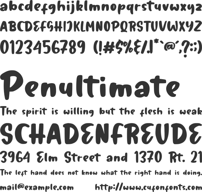 Paris Mountain font preview