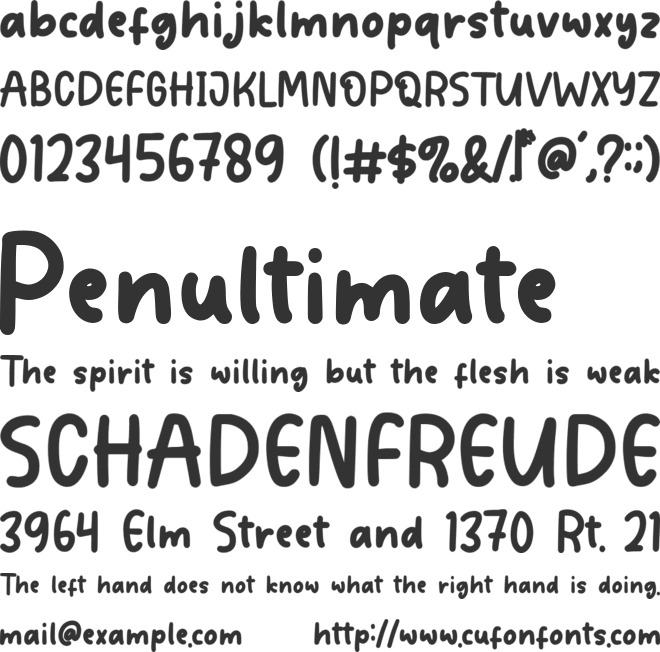 Coconut Kids font preview