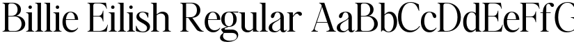 Billie Eilish Regular font