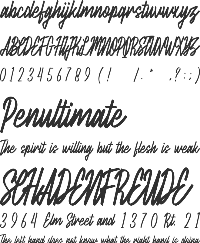 Tomiley font preview