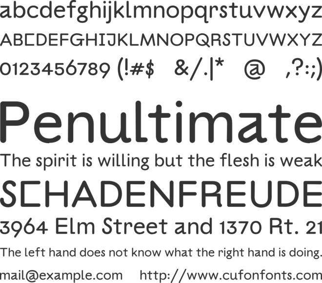 Twentytwelve Sans R font preview