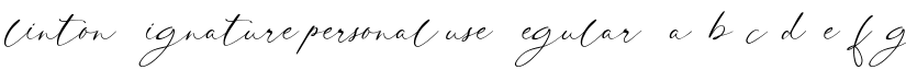 Clinton Signature personal use Regular font