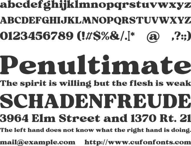 Bulland font preview