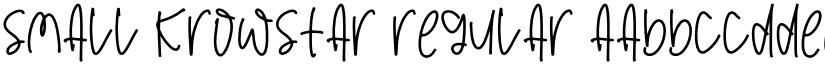 Small Krowstar Regular font