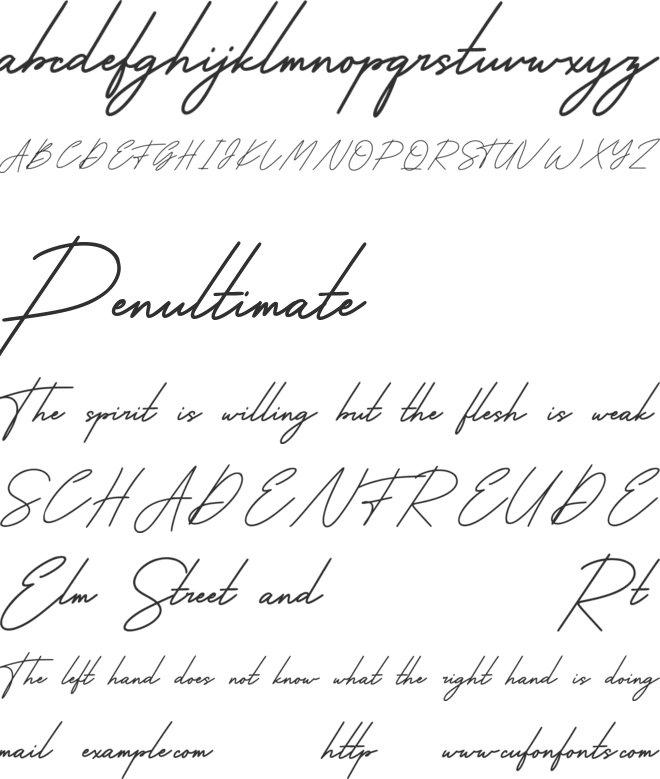 American Signature font preview