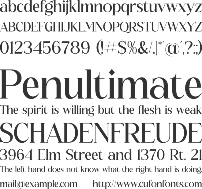 NOCTADO font preview