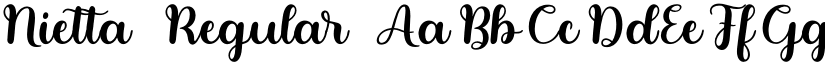 Nietta Regular font