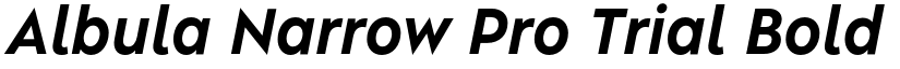 Albula Narrow Pro Trial Bold Oblique font