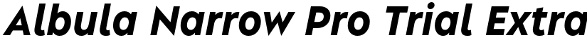Albula Narrow Pro Trial ExtraBold Oblique font