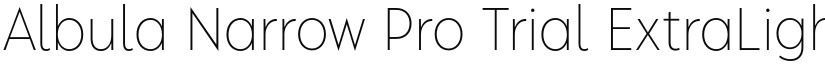 Albula Narrow Pro Trial ExtraLight font