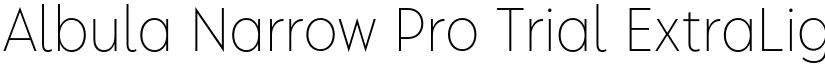Albula Narrow Pro Trial ExtraLight font