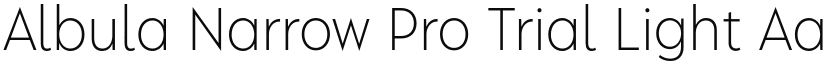 Albula Narrow Pro Trial Light font