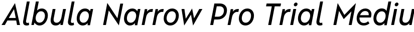 Albula Narrow Pro Trial Medium Oblique font